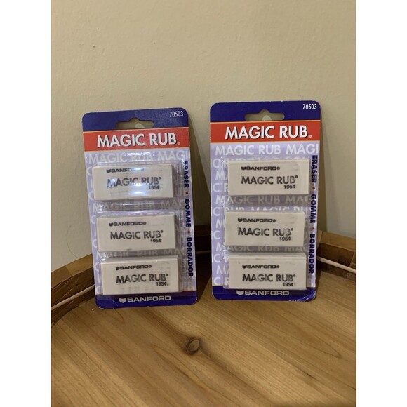 2 PACKS Sanford Magic Rub Premier #1954 Grey Erasers  Drafting 70503 VINTAGE - Picture 1 of 2